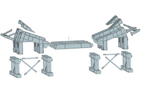 Transient ship impact Aft Cradle exploded view