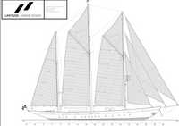 50-meter Schooner sail plan